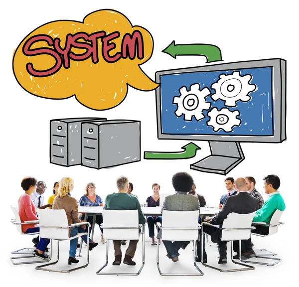 System Technology anslutning — Stockfoto