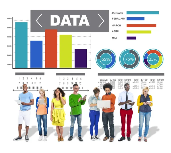 Análisis de datos, Concepto de información estadística —  Fotos de Stock
