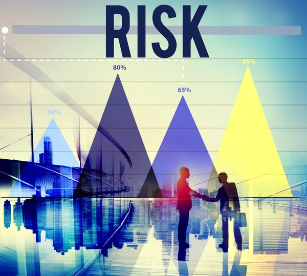 Risiko Chance Gefahr Gefahr Gefahr Sicherheitskonzept — Stockfoto