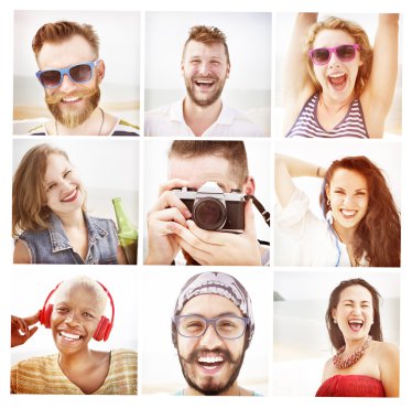 Dostluk Beach kavramı yapıştırma