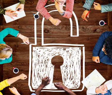 Güvenlik kilidi güvenlik kavramı