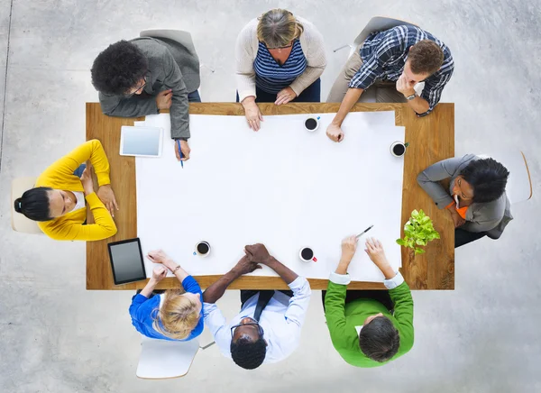 Reunión del Equipo de Diversidad Concepto de lluvia de ideas — Foto de Stock