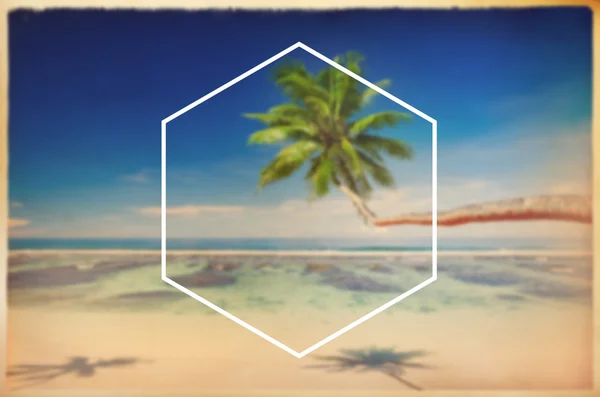 Hexagon Frame férias verão conceito — Fotografia de Stock