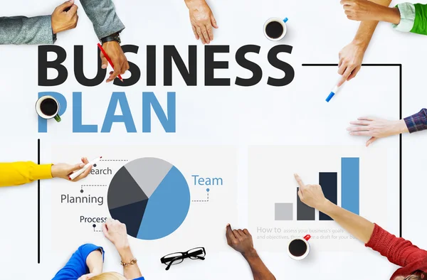 Бізнес-план, Концепція стратегії зустрічі — стокове фото