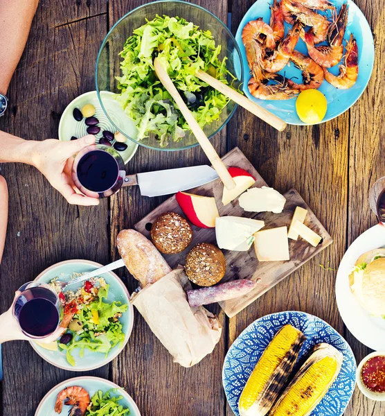 Heerlijk eten ta Party tafel — Stockfoto