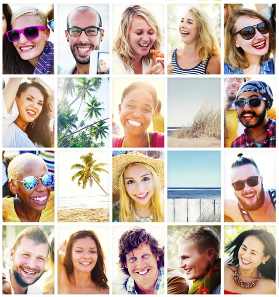 Young diverse happy people — Stock Photo, Image