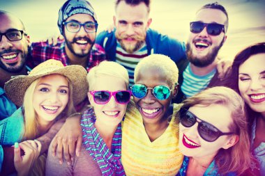 Dostluk Beach kavramı yapıştırma