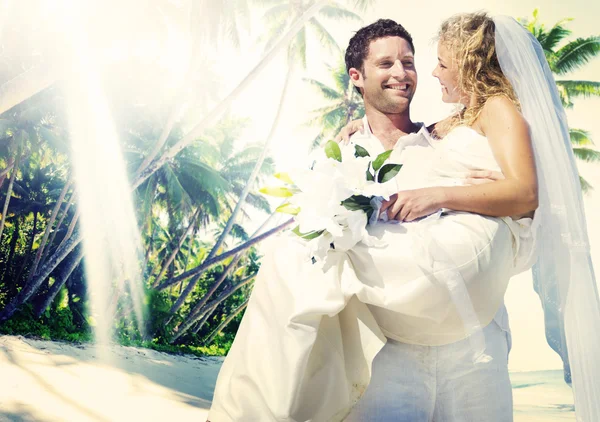 Konsep Pernikahan Pasangan Pantai — Stok Foto