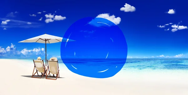 Sommar semester blå markör koncept — Stockfoto
