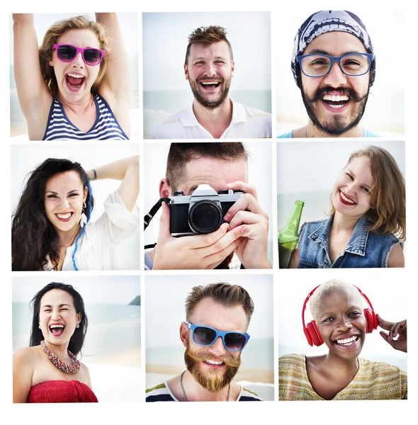 Vriendschap lijmen op strand Concept — Stockfoto