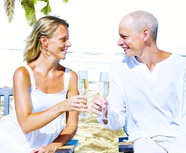 Néhány romantika: Beachconcept — Stock Fotó