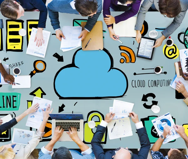 Business People y Cloud Computing Concept —  Fotos de Stock