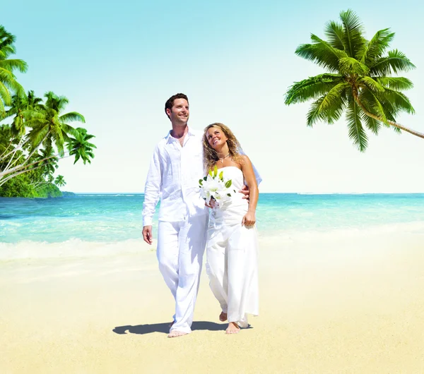 Huwelijksreis strand Concept — Stockfoto