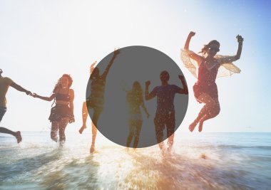 Kopyalama alanı çerçeve yaz tatili tatil kavramı