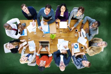 Kurumsal tartışma sahip iş adamları