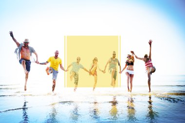 Kopyalama alanı çerçeve yaz tatili tatil kavramı