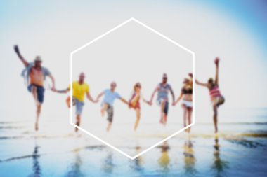 Altıgen çerçeve, yaz tatili kavramı