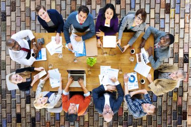 Kurumsal tartışma sahip iş adamları