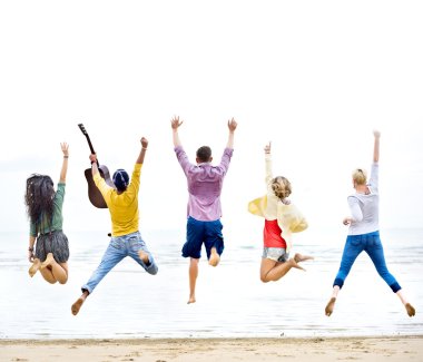 Tatil kavramı üzerinde arkadaşlar çeşitliliği