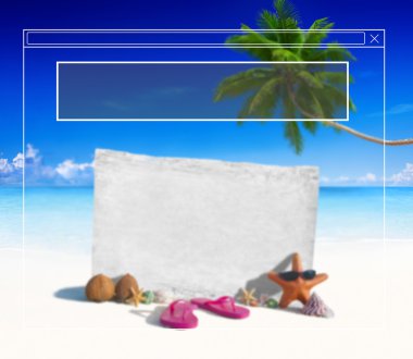 Renkli deniz arka plan ve kopya alanı