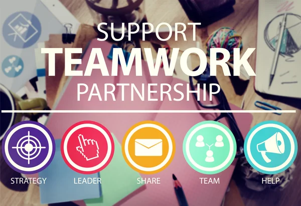 Концепція підтримки спільної роботи партнерства — стокове фото