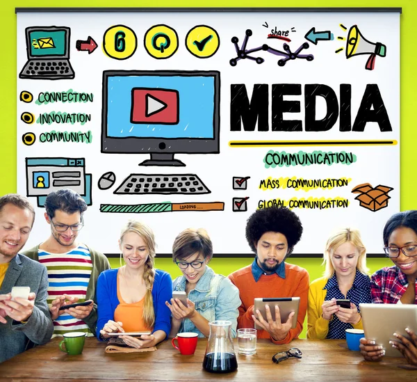 Social Media and Technology Connection — Stock Photo, Image