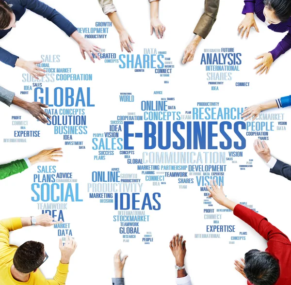 Concepto de negocio Global de E-Business —  Fotos de Stock