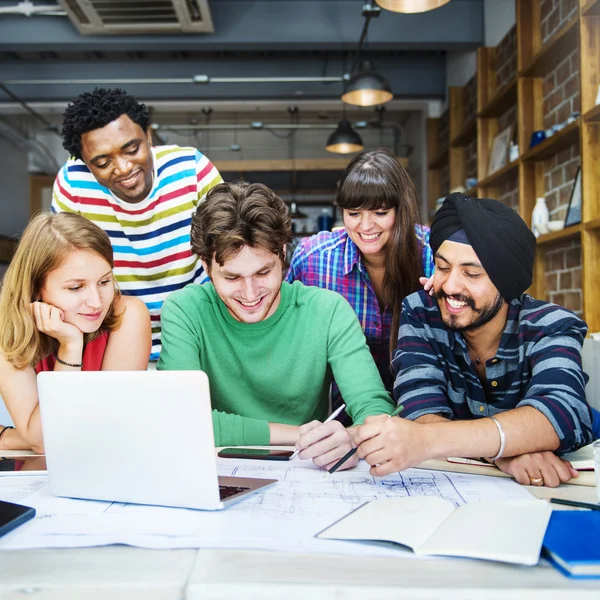 Groep van ontwerpers Planning interieur — Stockfoto