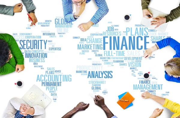 Business People e Global Finance Concept — Foto Stock