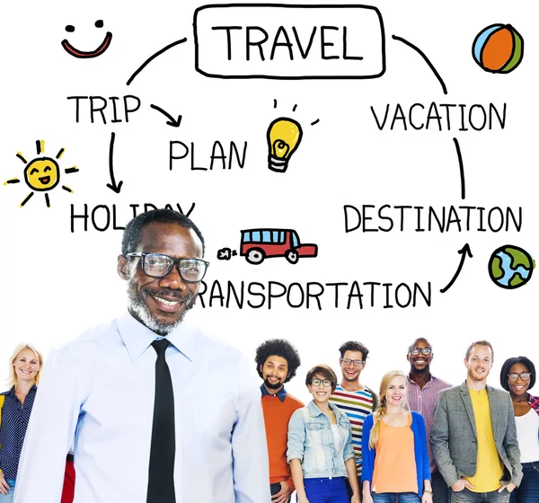 Diverse People and Travel Concept — Stock Photo, Image