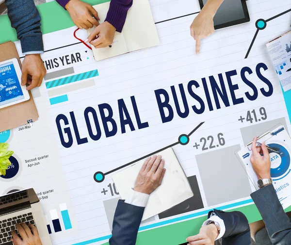 Global Business Data Concept — Stockfoto