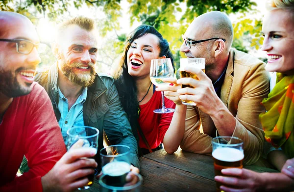 Friends Hanging Out Drinking Concept — Stock Photo, Image