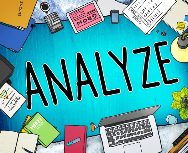 Analyseren en evaluatie Concept — Stockfoto