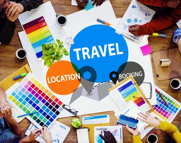 Travel Booking Conceito de destino — Fotografia de Stock