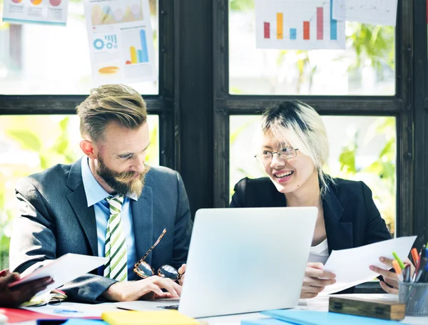 Manager and Secretary working together — Stock Photo, Image