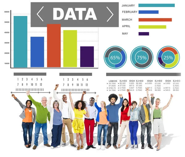 Analisi dei dati, concetto di informazione statistica — Foto Stock