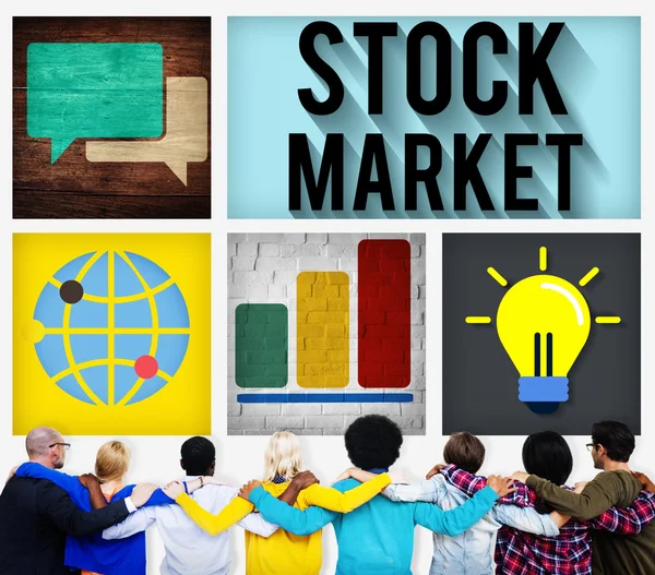 Concetto di Finanza di Borsa — Foto Stock