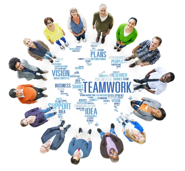 다양 한 사람과 팀워크 개념 — 스톡 사진