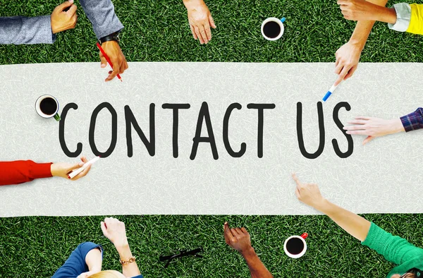 Diverse People and Contact Us — Stock Photo, Image