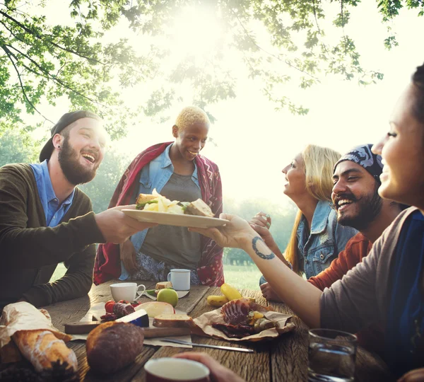 Diverse People Have Luncheon — Stock Photo, Image