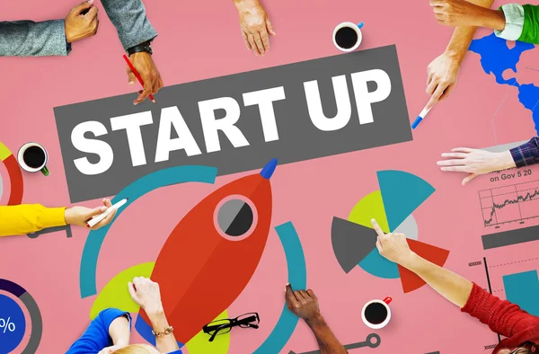 Business Plan, Concetto di strategia di start up — Foto Stock