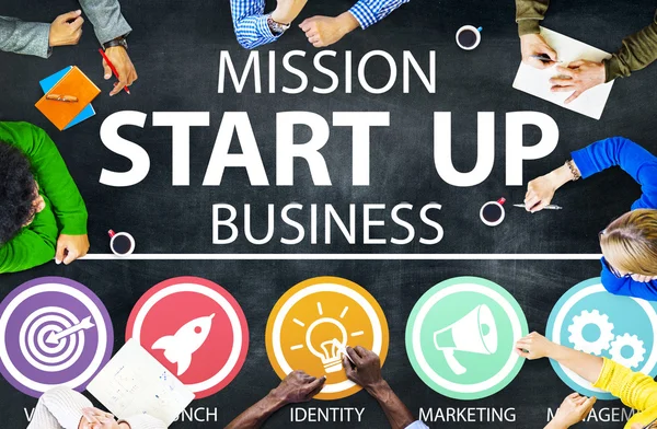 Missão Iniciar Lançamento de Negócios — Fotografia de Stock