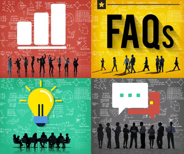 FAQs Guidance and Answers Questions Concept — Stock Photo, Image