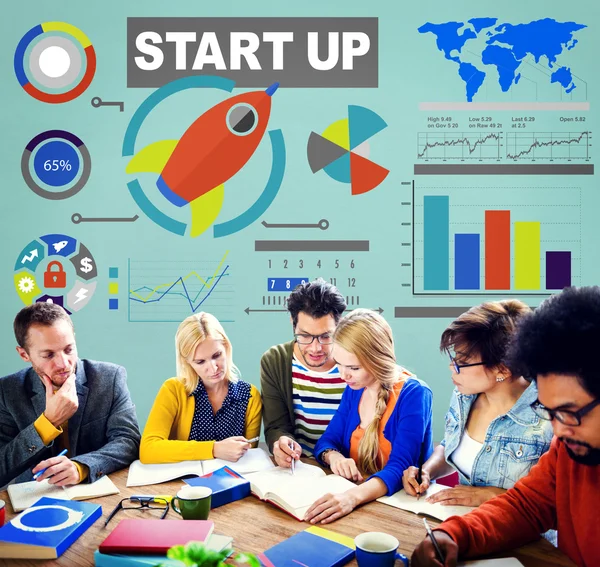 Affärsplan, Start up strategi koncept — Stockfoto