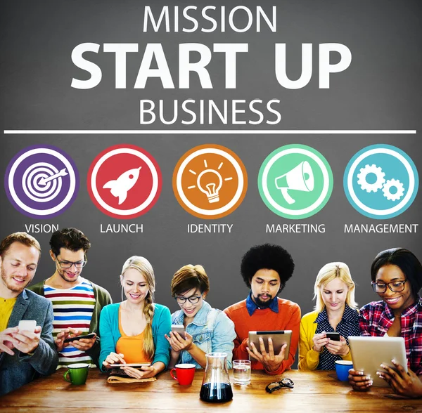 Uppdrag starta Business lanseringen — Stockfoto