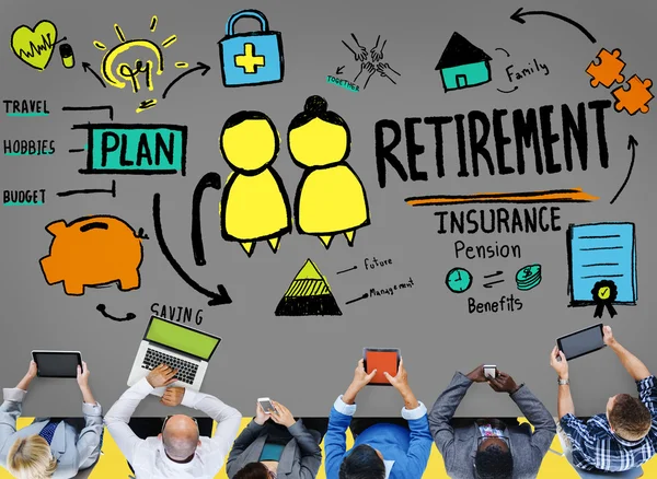 Concept de pension d'assurance retraite — Photo