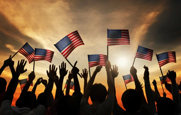 People Waving Armenian Flags — Stock Photo, Image