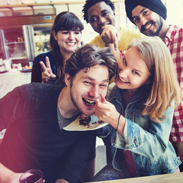 Friends eating Sweets — Stock Photo, Image