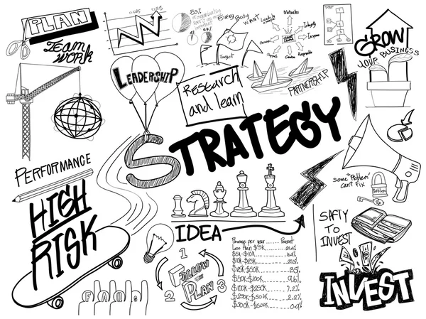 Estrategia y lluvia de ideas Concepto — Foto de Stock