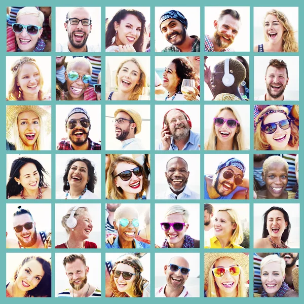 Diverse young happy people — Stock Photo, Image